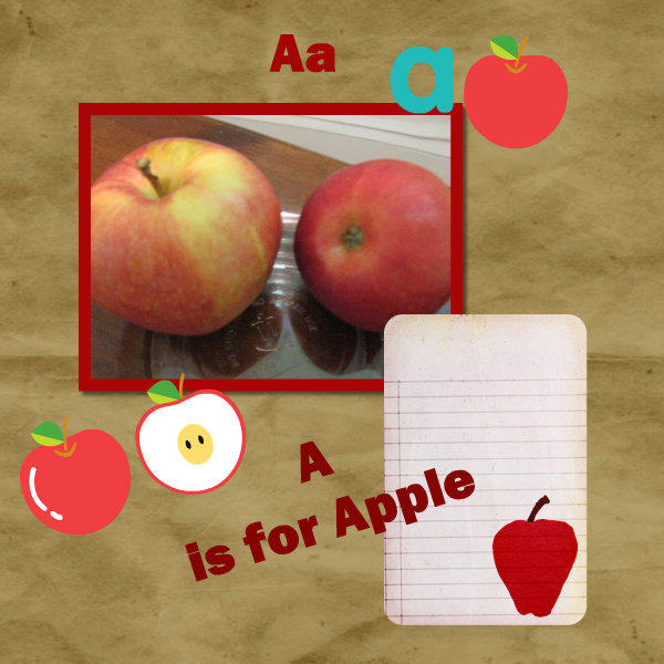 A is for Apple image